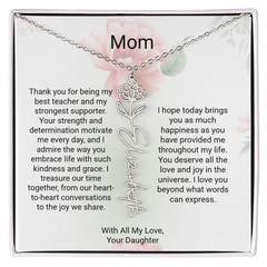 Customizable Name & Birth Flower Necklace