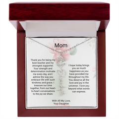 Customizable Name & Birth Flower Necklace
