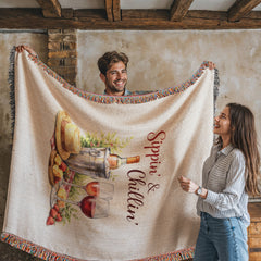 Sippin' & Chillin' Heirloom Artwork Woven Blanket