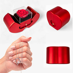 Forever In Love with you necklace and heart rose box